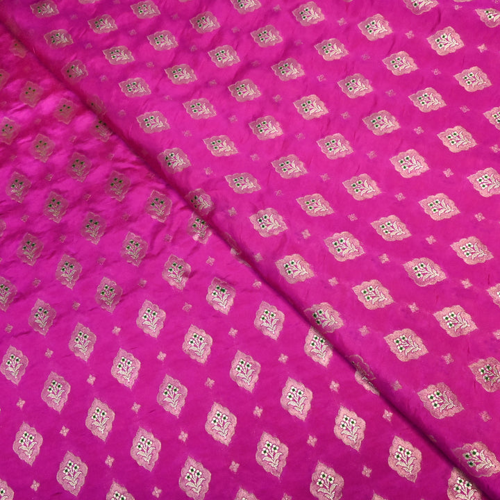 Pure Raw Mango Silk Zari Brocade Fabric