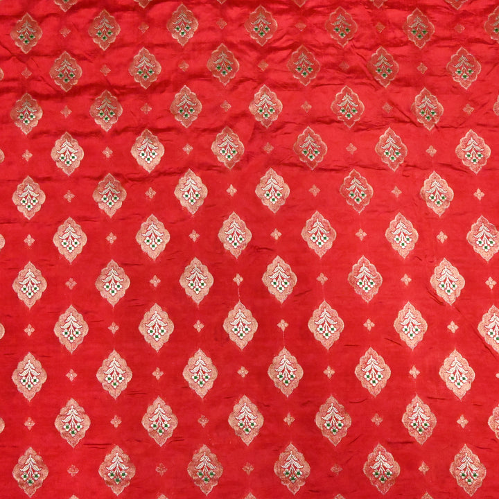 Pure Raw Mango Silk Zari Brocade Fabric