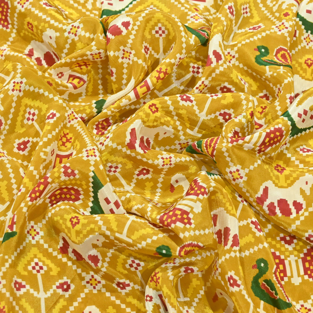 Premium Viscose Crepe Digital Print Fabric | Soft & Elegant Designer Printed Fabric | 001166-A17