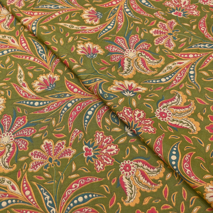 Premium Cotton Printed Fabric – Soft Breathable Designer Cotton Fabric - 000350-16