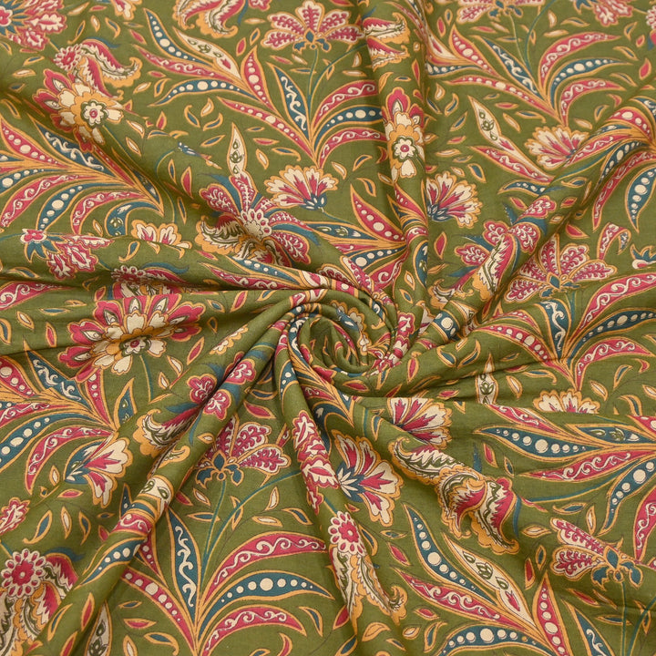 Premium Cotton Printed Fabric – Soft Breathable Designer Cotton Fabric - 000350-16