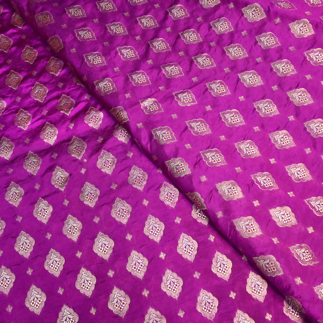 Pure Raw Mango Silk Zari Brocade Fabric
