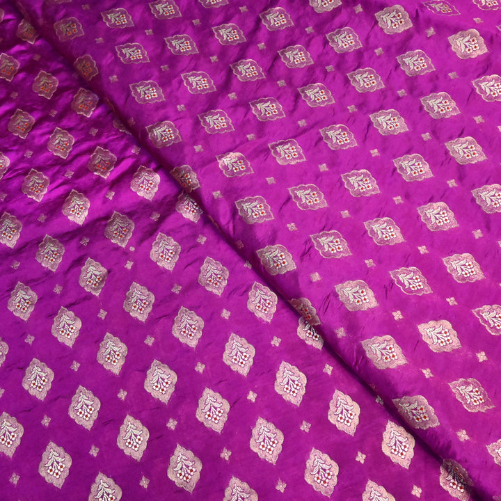 Pure Raw Mango Silk Zari Brocade Fabric