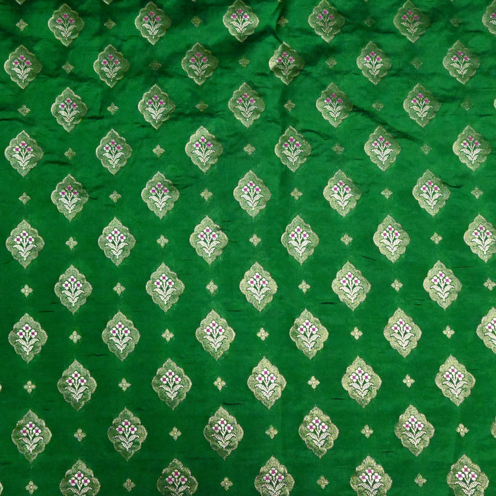 Pure Raw Mango Silk Zari Brocade Fabric