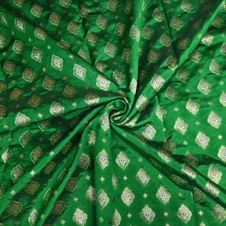 Pure Raw Mango Silk Zari Brocade Fabric