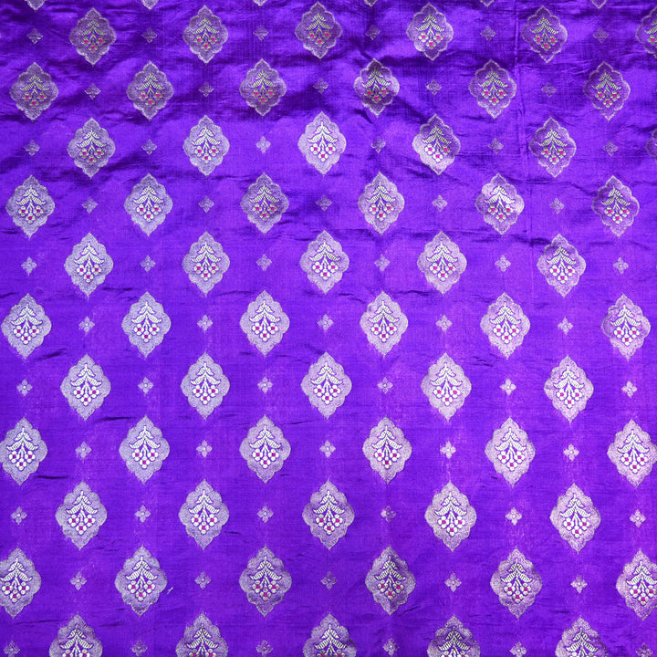 Pure Raw Mango Silk Zari Brocade Fabric