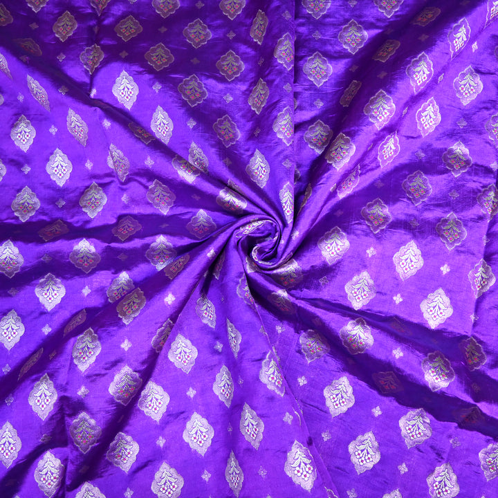 Pure Raw Mango Silk Zari Brocade Fabric