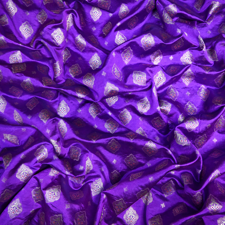 Pure Raw Mango Silk Zari Brocade Fabric
