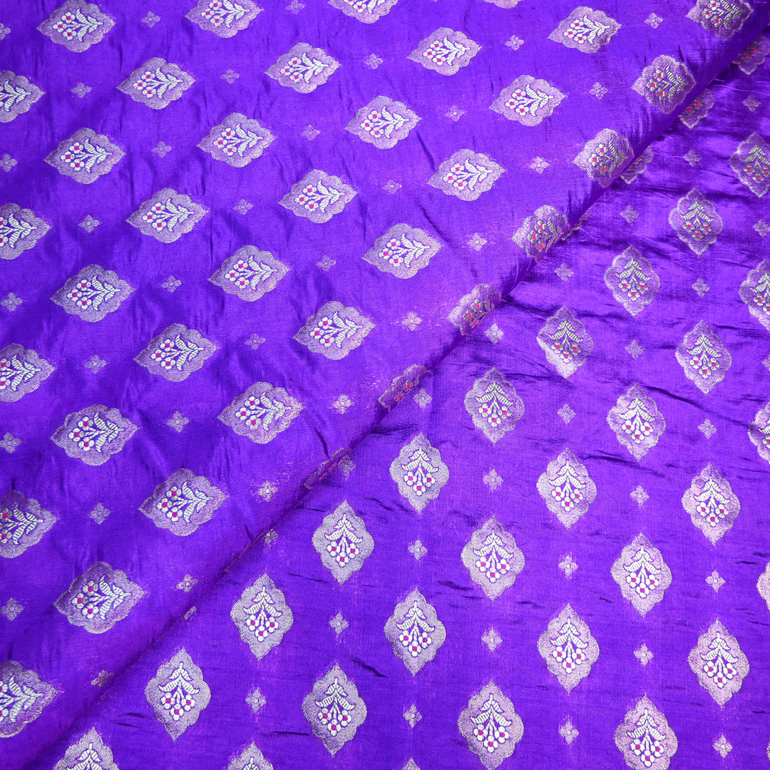 Pure Raw Mango Silk Zari Brocade Fabric