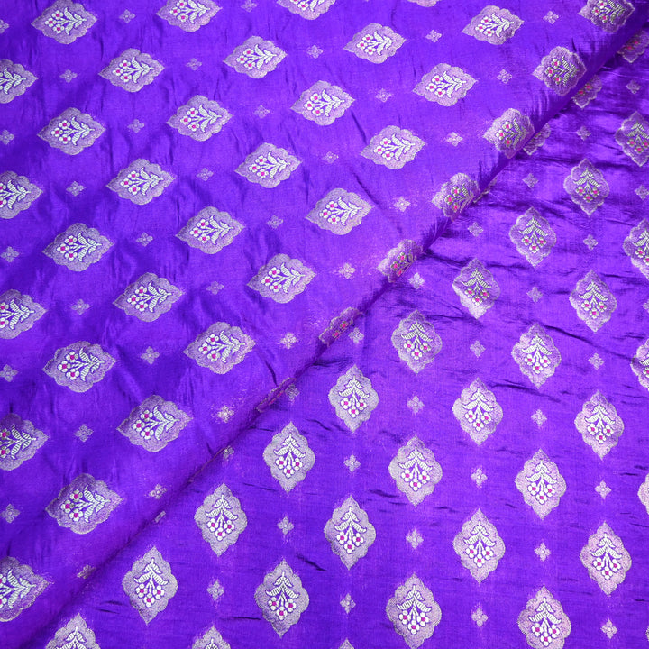 Pure Raw Mango Silk Zari Brocade Fabric