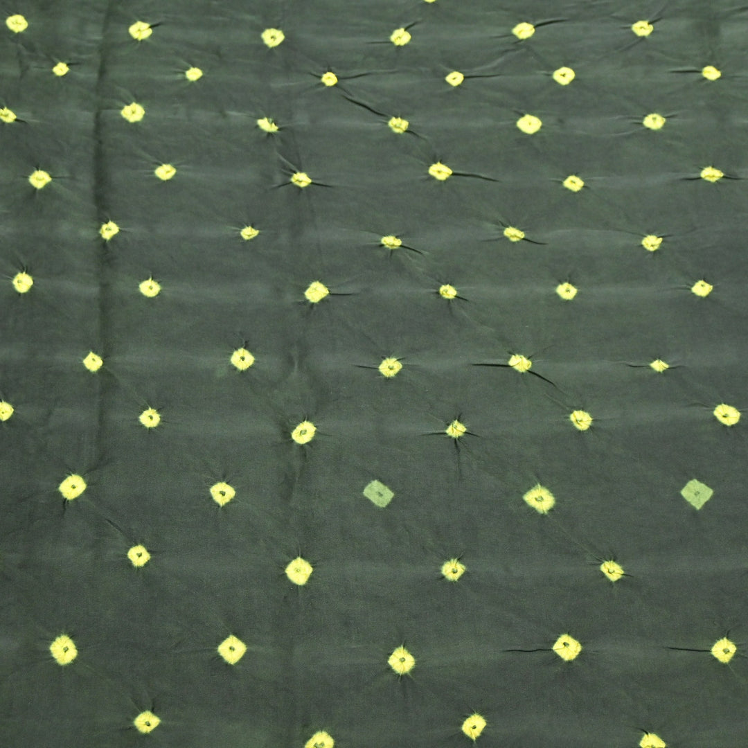 Lunar Green Color Bemberg Satin Digital Bandhani Print Designer Fabric GT0001-3