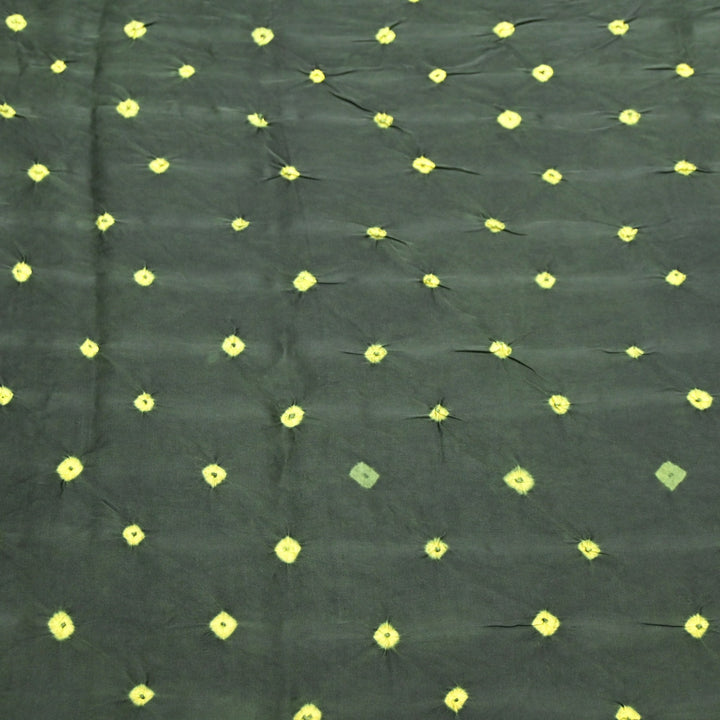 Lunar Green Color Bemberg Satin Digital Bandhani Print Designer Fabric GT0001-3