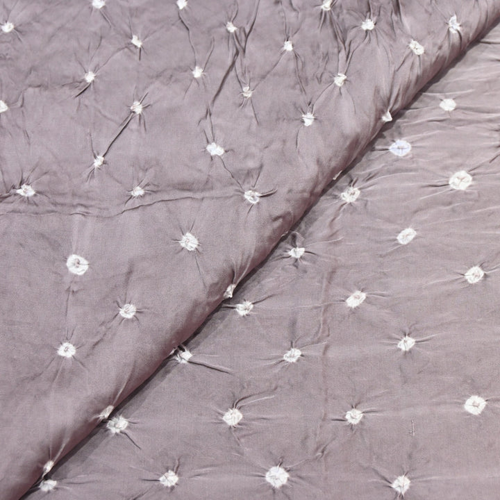 Mauve Color Bemberg Satin Digital Bandhani Print Designer Fabric GT0001-12