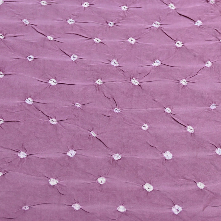 Opera Mauve Color Bemberg Satin Digital Bandhani Print Designer Fabric GT0001-16