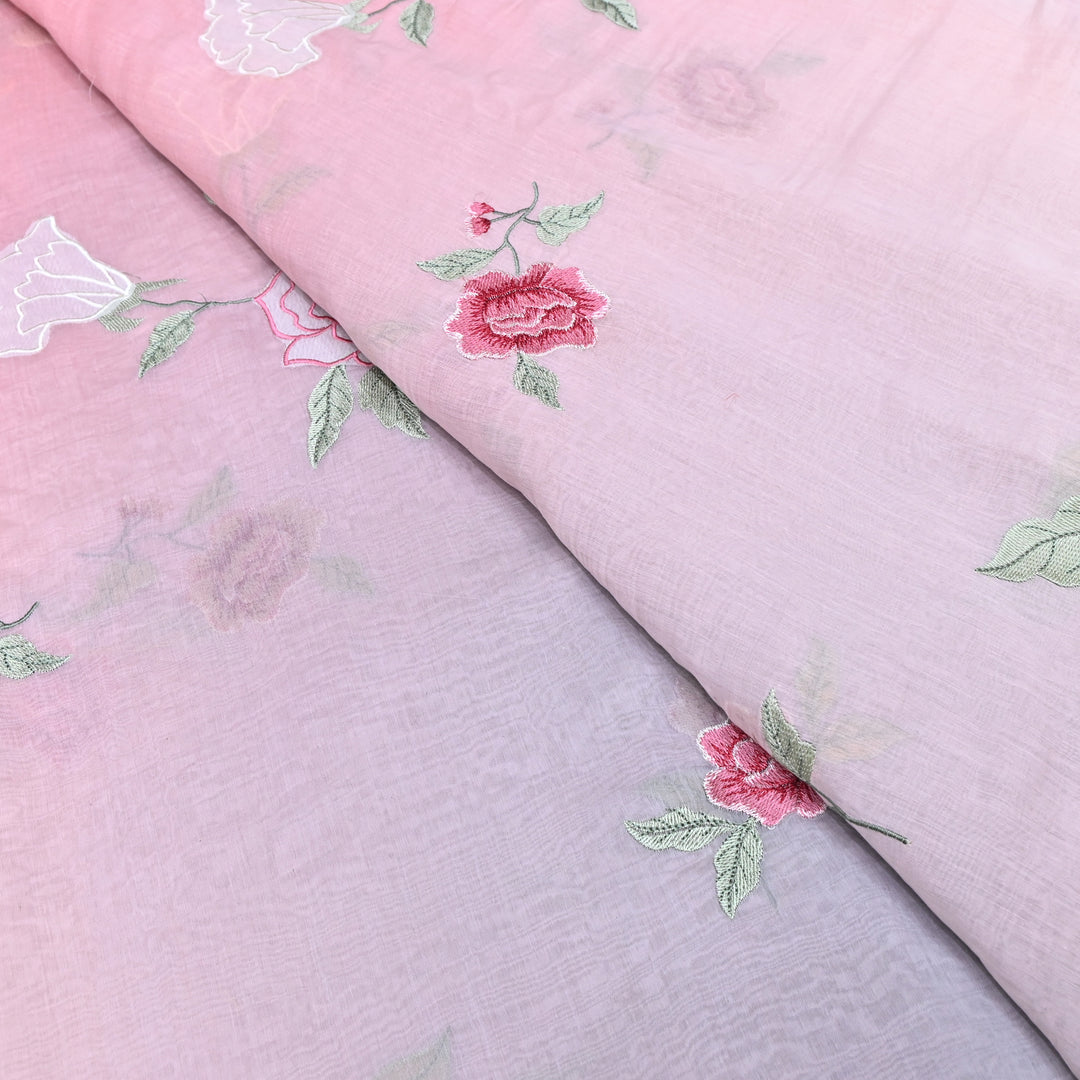 Shaded Mul Chanderi Thread Embroidery Fabric GP4327-4