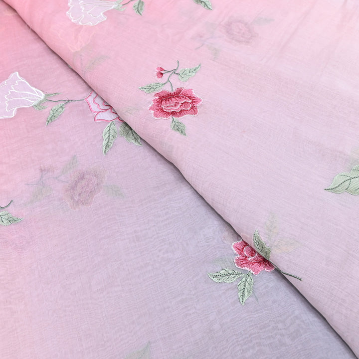 Shaded Mul Chanderi Thread Embroidery Fabric GP4327-4