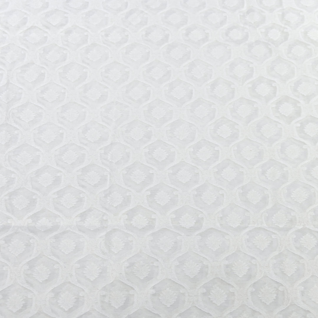 Semi Self Chanderi Designer Fabric 000476-1