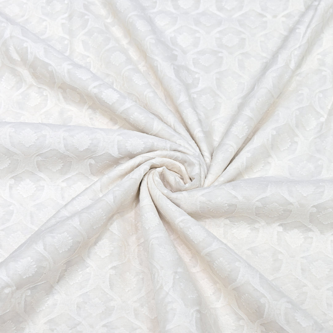 Semi Self Chanderi Designer Fabric 000476-1