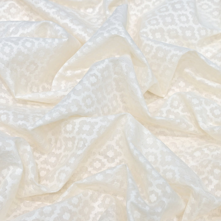 Semi Self Chanderi Designer Fabric 000476-3