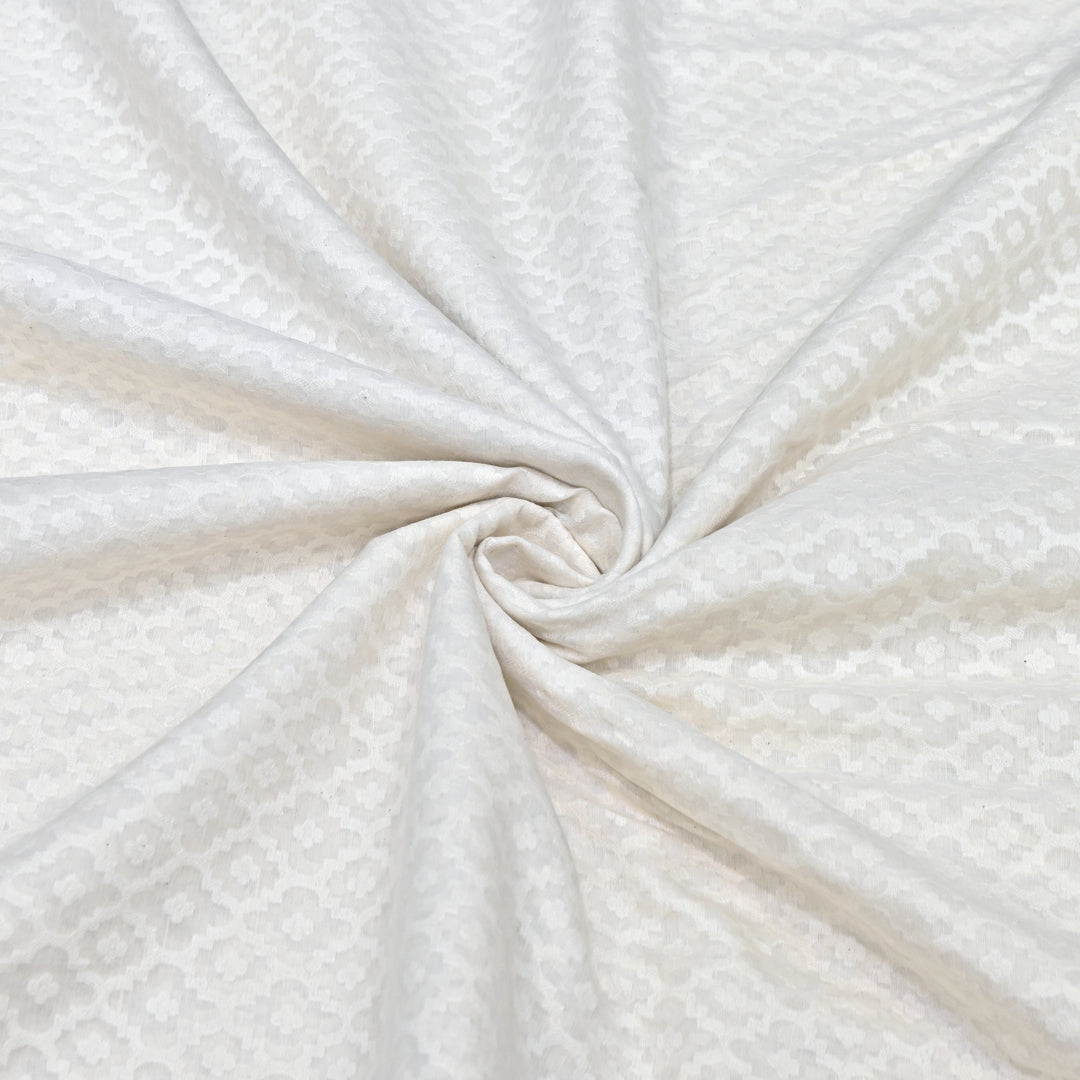 Semi Self Chanderi Designer Fabric 000476-3