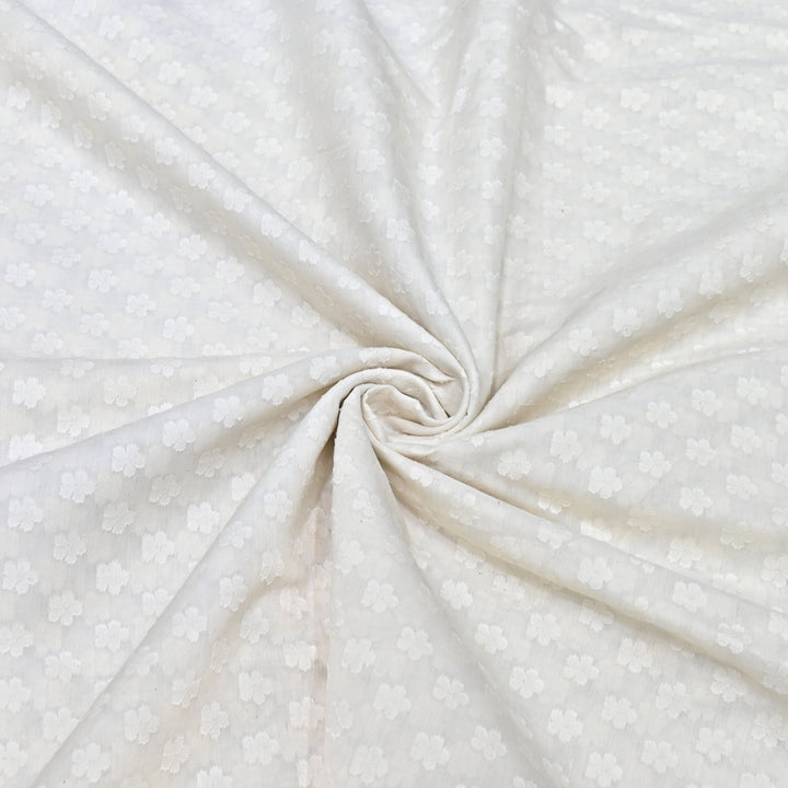 Semi Self Chanderi Designer Fabric 000476-4
