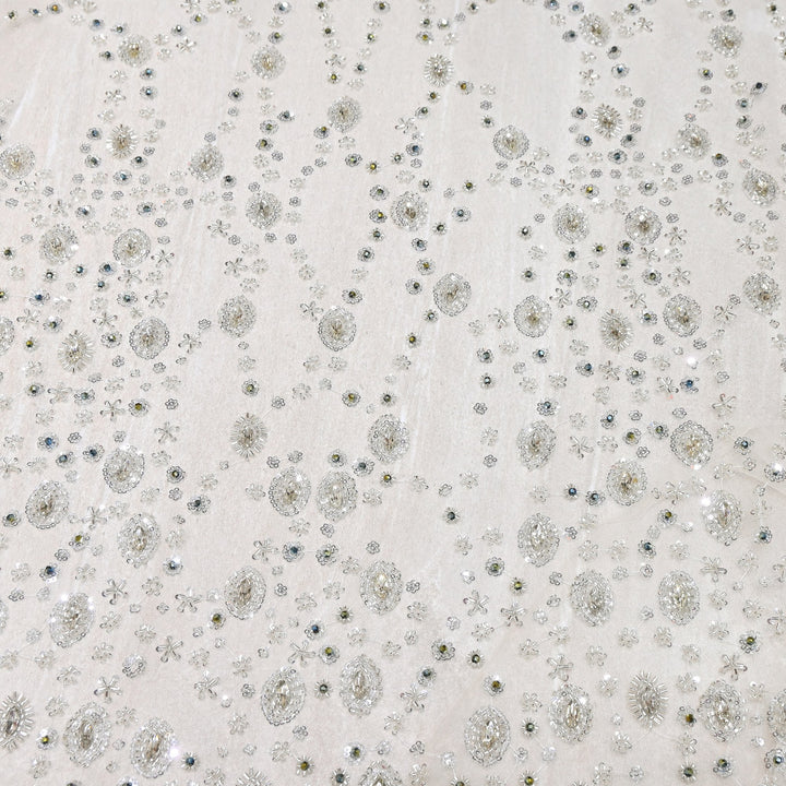 Imported Heavy Sequins, Cutdana & Stone Net Embroidery Fabric 60" | AF6805-01