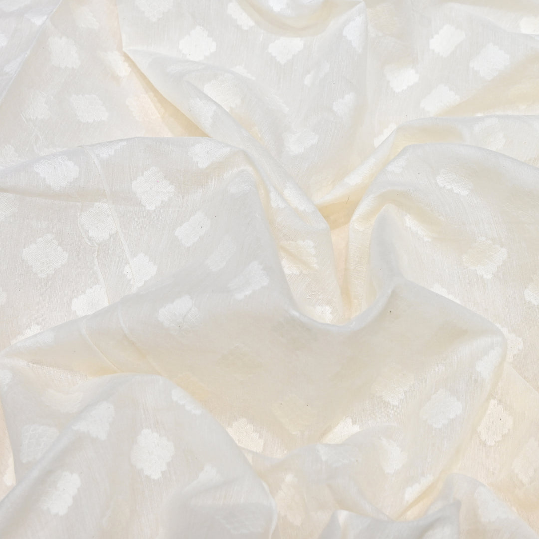 Semi Self Chanderi Designer Fabric 000476-6