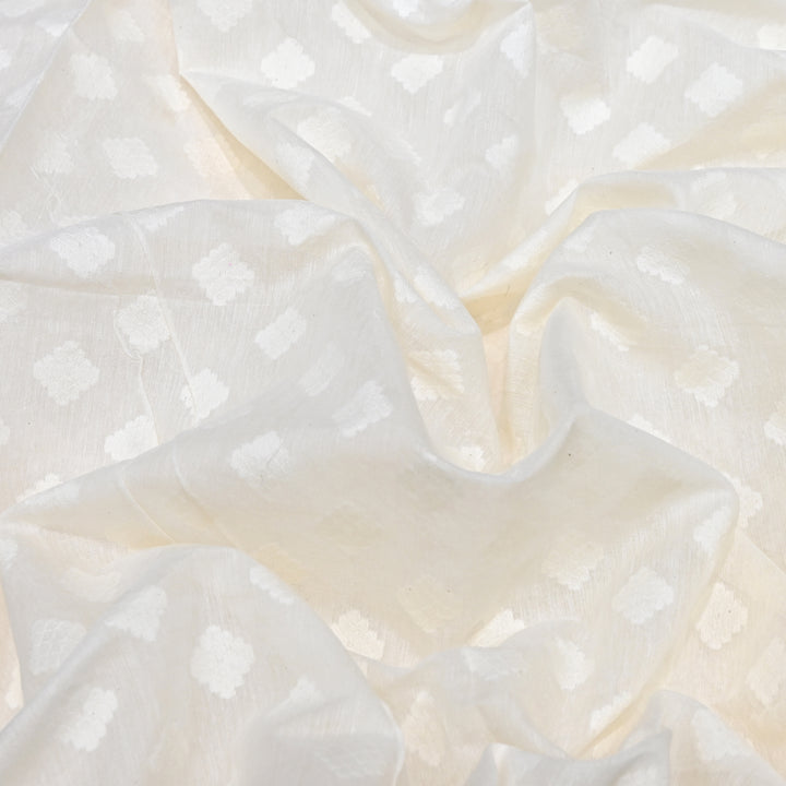 Semi Self Chanderi Designer Fabric 000476-6