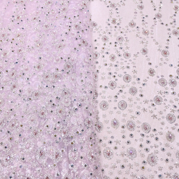 Imported Heavy Sequins, Cutdana & Stone Net Embroidery Fabric 60" | AF6805-02