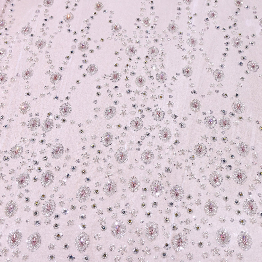 Imported Heavy Sequins, Cutdana & Stone Net Embroidery Fabric 60" | AF6805-02