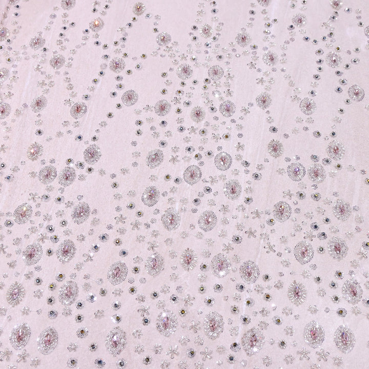 Imported Heavy Sequins, Cutdana & Stone Net Embroidery Fabric 60" | AF6805-02