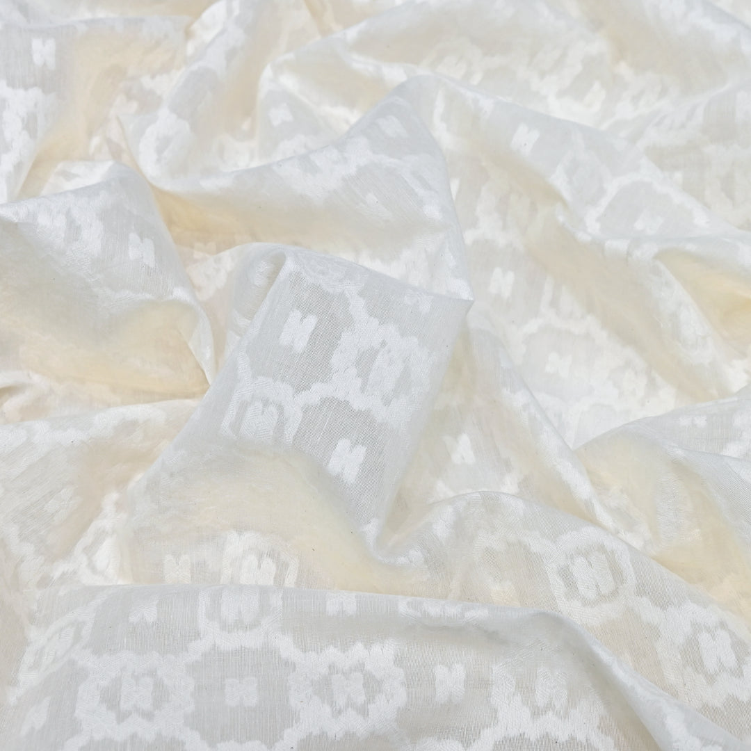 Semi Self Chanderi Designer Fabric 000476-7