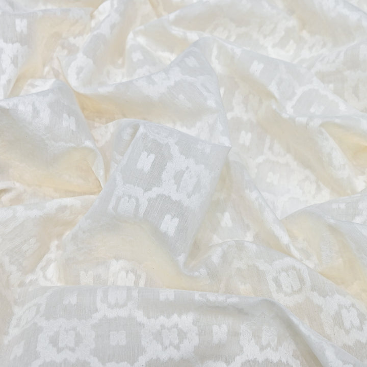 Semi Self Chanderi Designer Fabric 000476-7