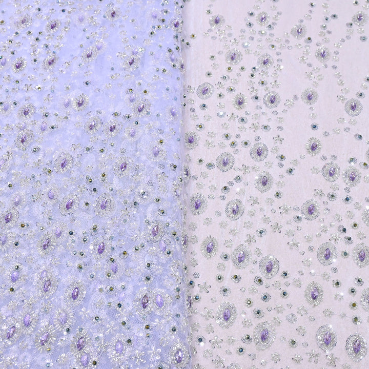 Imported Heavy Sequins, Cutdana & Stone Net Embroidery Fabric 60" | AF6805-03