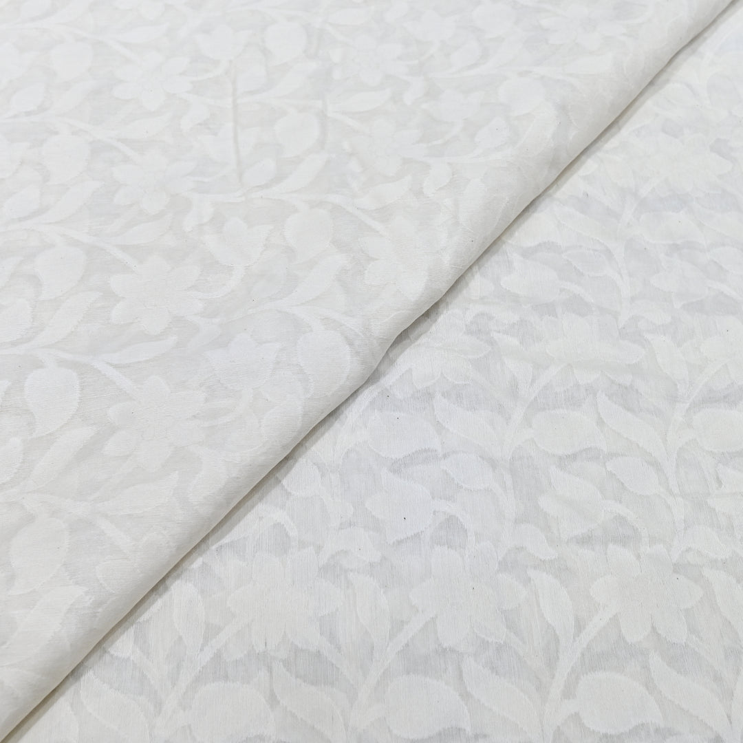 Semi Self Chanderi Designer Fabric 000476-8