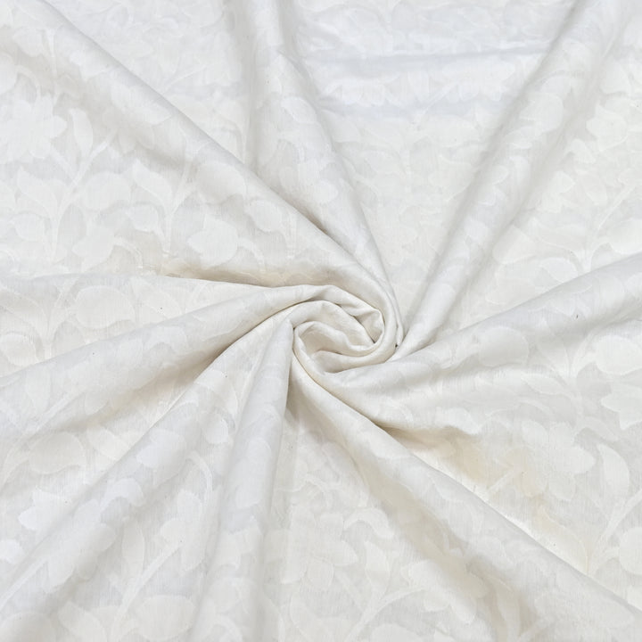 Semi Self Chanderi Designer Fabric 000476-8