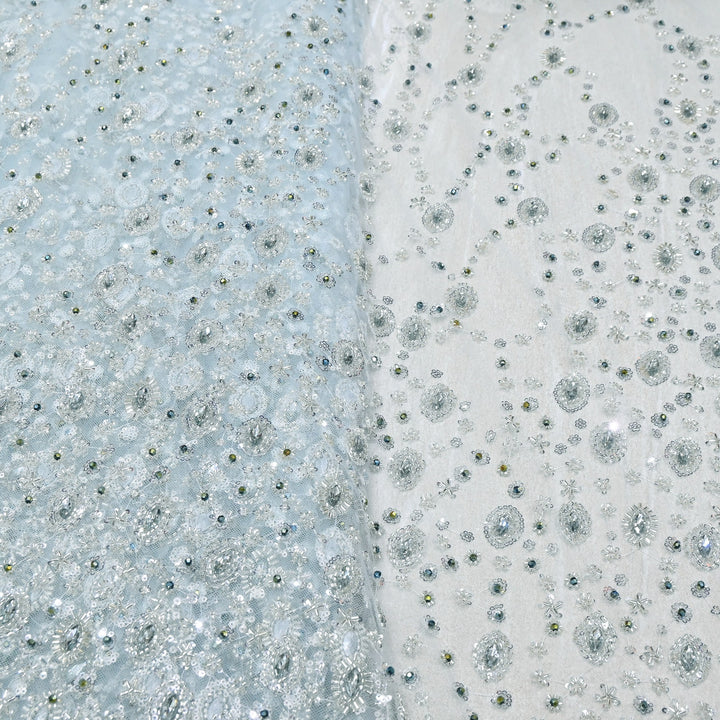 Imported Heavy Sequins, Cutdana & Stone Net Embroidery Fabric 60" | AF6805-04