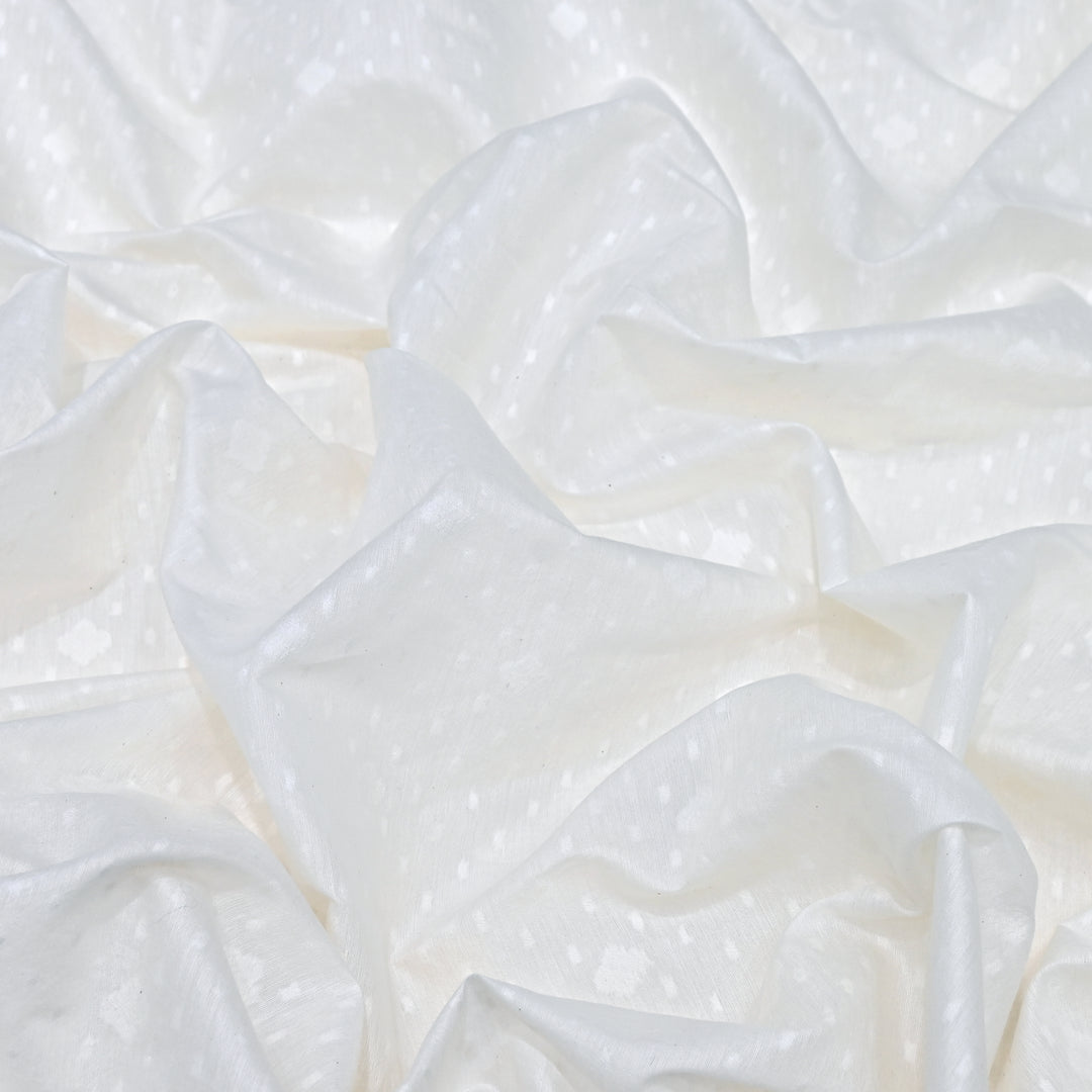 Semi Self Chanderi Designer Fabric 000476-9