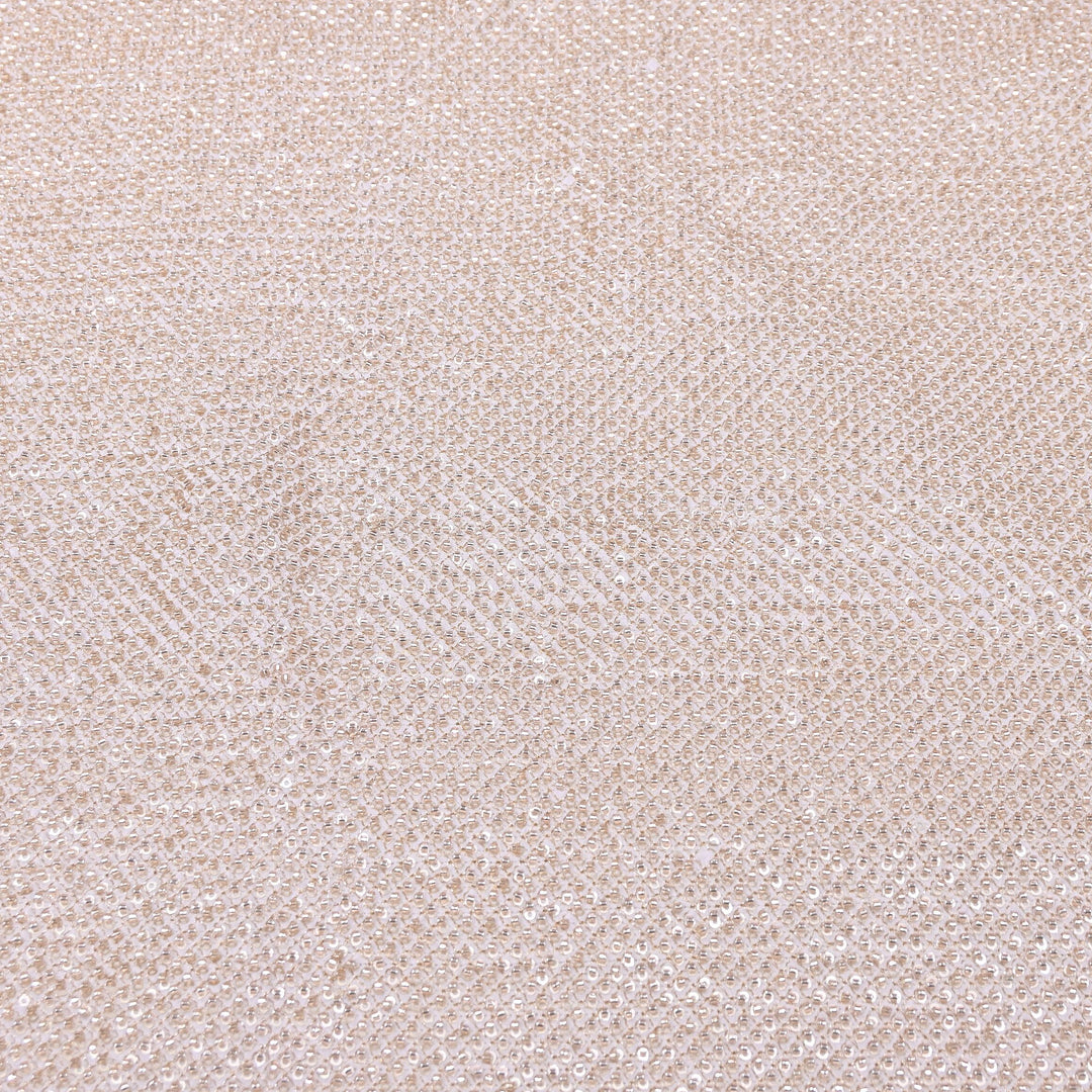 Dyble Crepe Zari, Moti & Sequins Embroidery Fabric | Designer Fabric | V3119C
