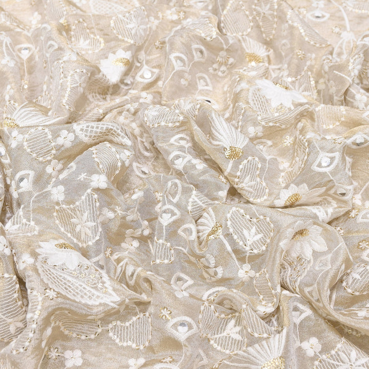 Bam Tissue Sequins Embroidery Fabric | V3134C