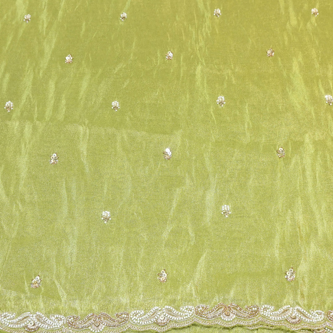 Tissue Moti Embroidery Dupatta Fabric | V3109C-02