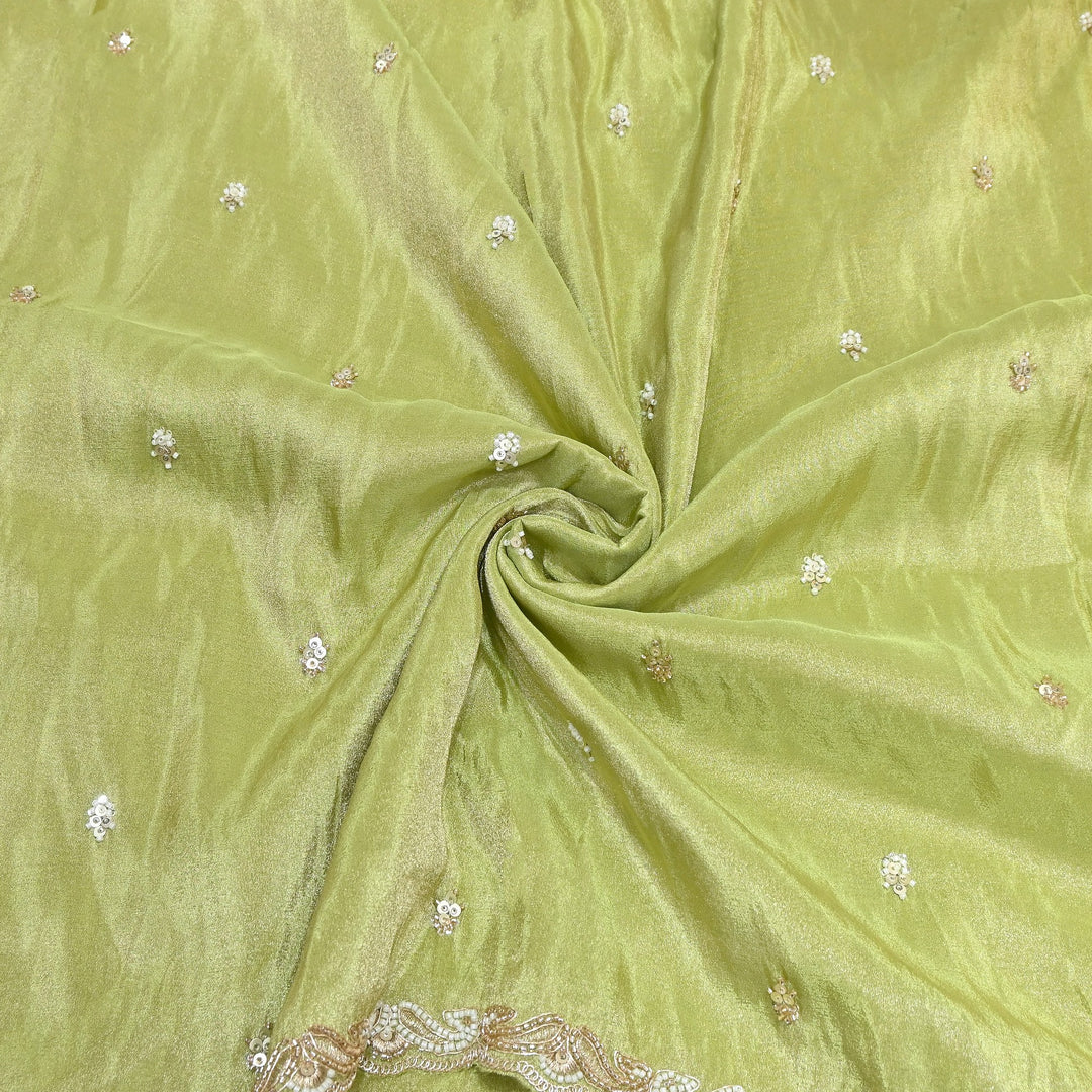 Tissue Moti Embroidery Dupatta Fabric | V3109C-02