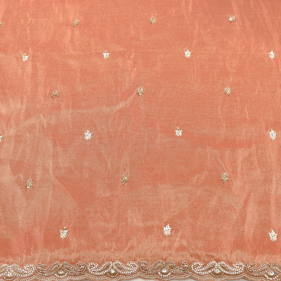 Tissue Moti Embroidery Dupatta Fabric | V3109C-04
