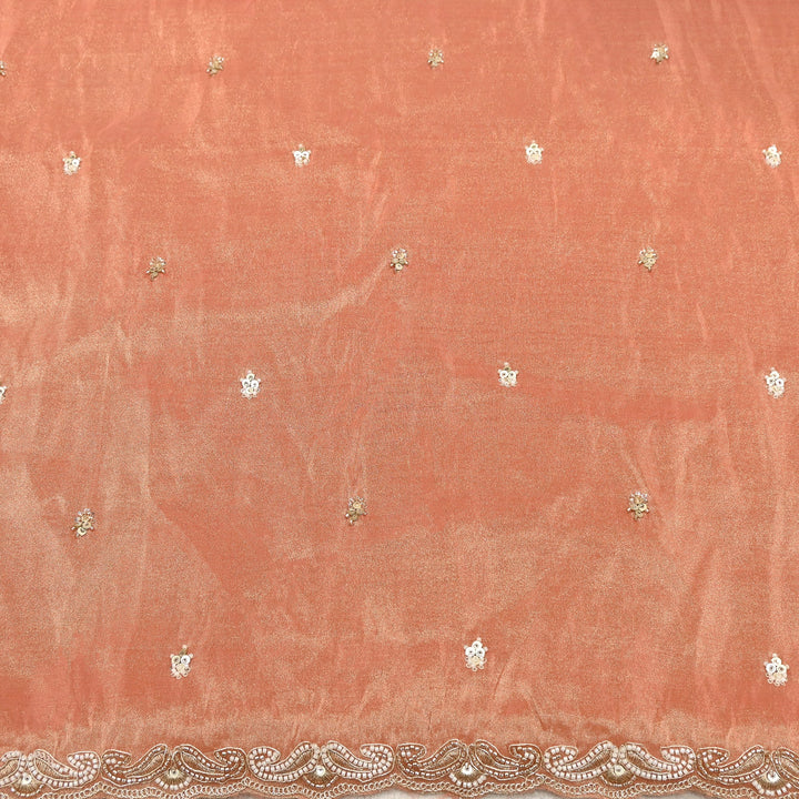 Tissue Moti Embroidery Dupatta Fabric | V3109C-04