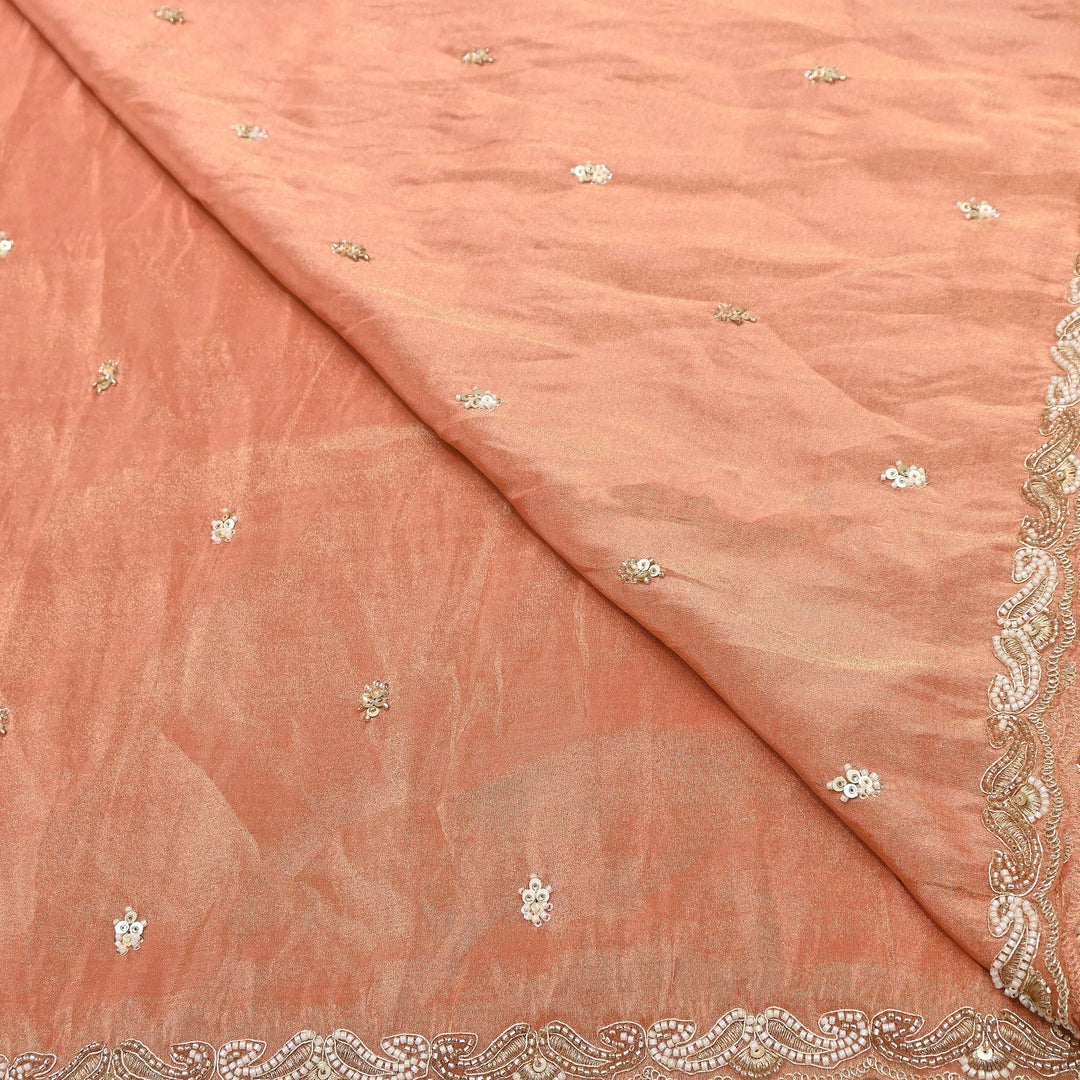 Tissue Moti Embroidery Dupatta Fabric | V3109C-04