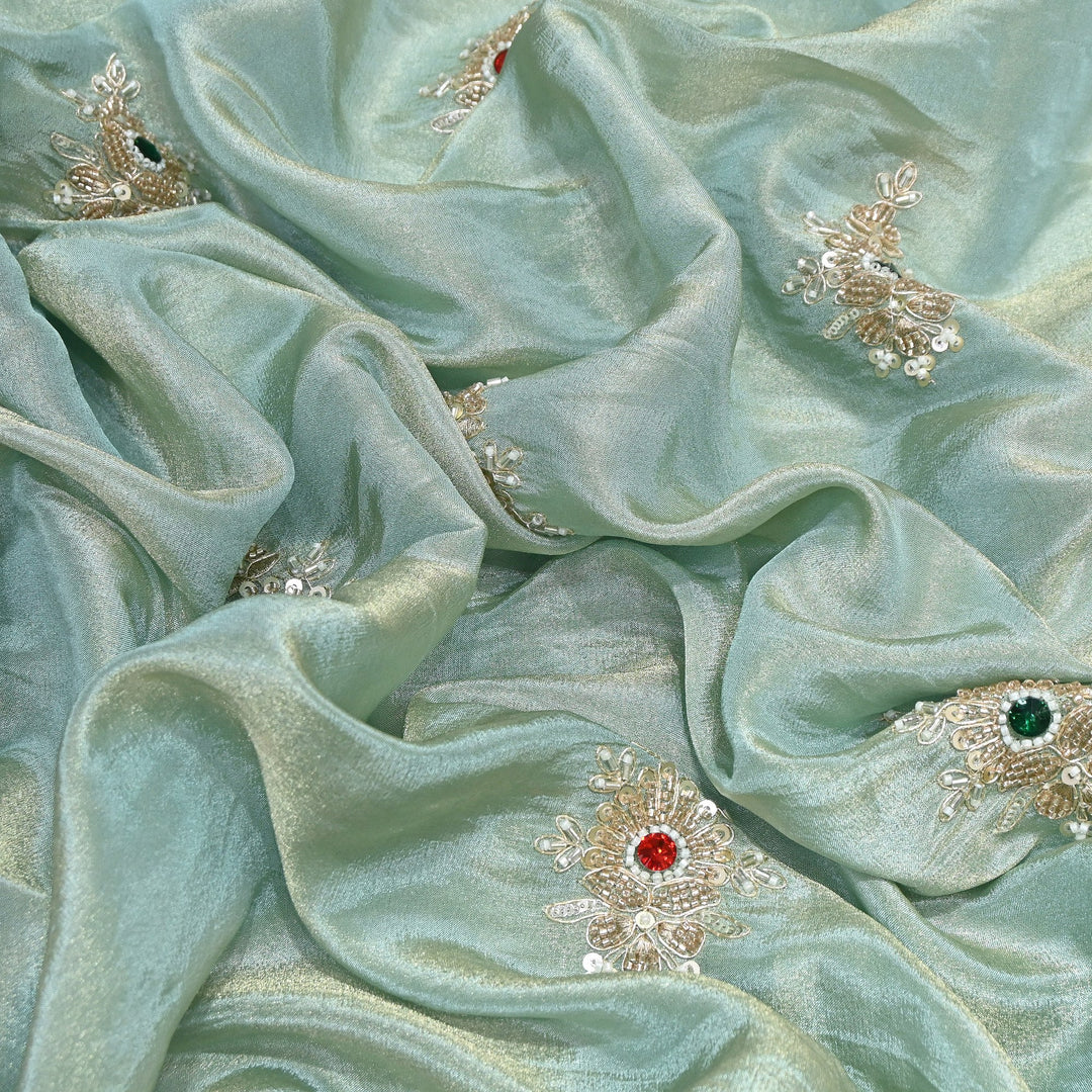 Tissue Moti Embroidery Fabric | V3108C-01