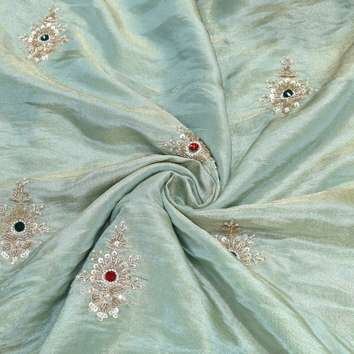 Tissue Moti Embroidery Fabric | V3108C-01