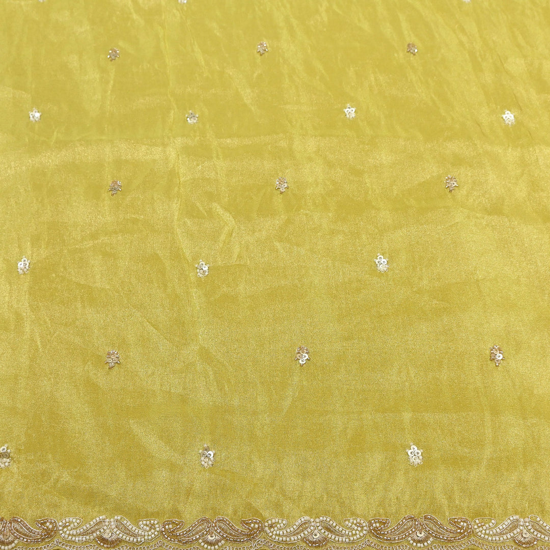 Tissue Moti Embroidery Dupatta Fabric | V3109C-01