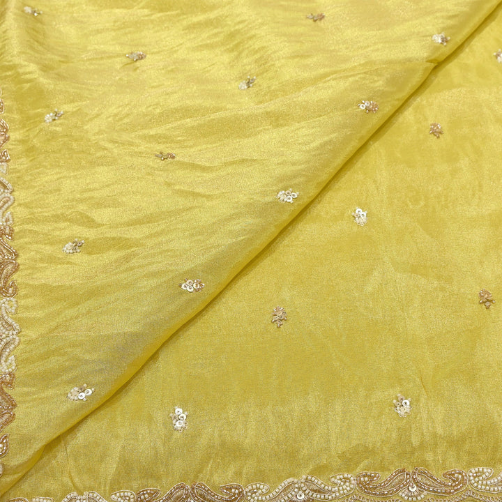 Tissue Moti Embroidery Dupatta Fabric | V3109C-01