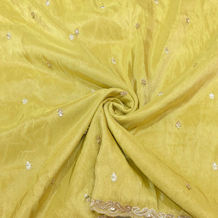 Tissue Moti Embroidery Dupatta Fabric | V3109C-01